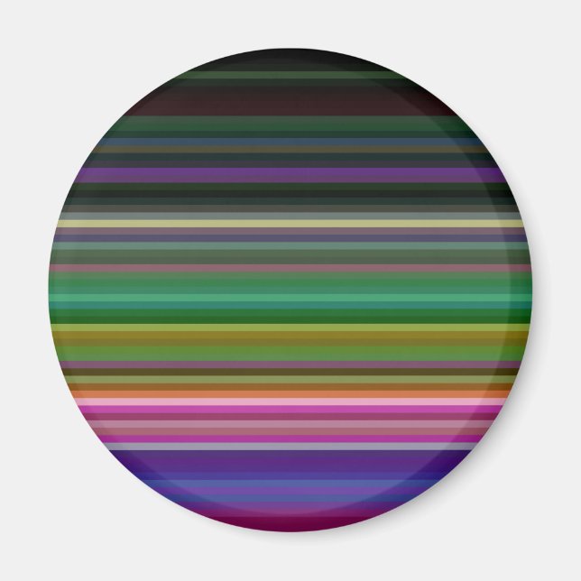 Imán Lindas rayas retro coloridas (Frente)