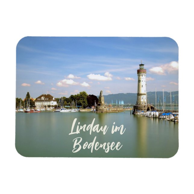 Imán Lindau im Bodensee Alemania Souvenir Magnet (Horizontal)