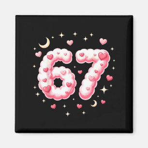 Imán Lindo 67 Corazones Kawaii Día de San Valentín Humo