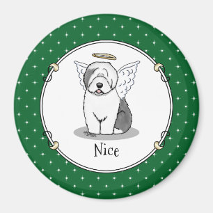 Imán Lindo Angel Viejo Oveja Inglés (Gris 1) - Cute