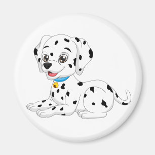 Imán Lindo cachorro de dibujos animados perro de fuego