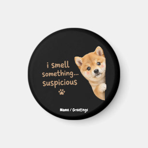 Imán Lindo cachorro Shiba Inu cita divertida olor perro