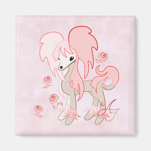 Imán Lindo Crestado Chino Rosa Pastel