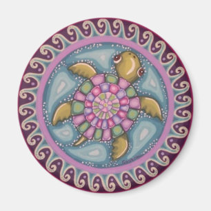 Imán lindo de la mandala de la tortuga de Soozie