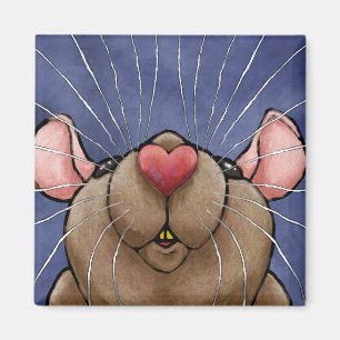 Imán lindo de la rata del corazón