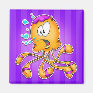 imán lindo de los pescados del dibujo animado