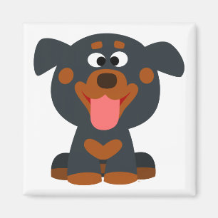 Imán lindo de Rottweiler del bebé del dibujo