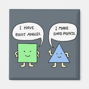 Imán lindo del chiste de la geometría de la