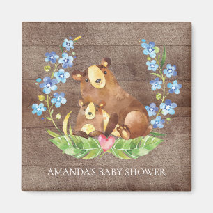 Imán lindo del favor de Baby Shower del oso