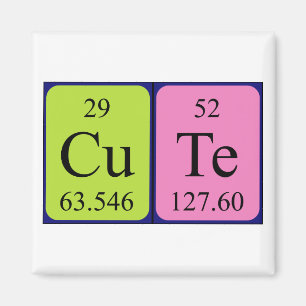 Imán lindo del nombre de la tabla periódica