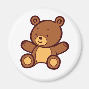 Imán lindo del oso de peluche del dibujo animado