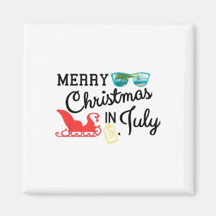 Imán Lindo Feliz Navidad en Julio Santa de Playa