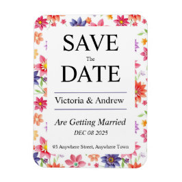 Imán Lindo floral guardar la fecha