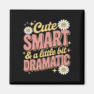 Imán Lindo Inteligente Dramático Divertido Sonrisa Flor