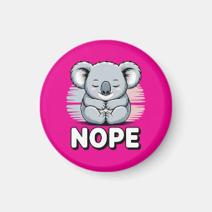 Imán Lindo Koala Durmiendo “No” Divertido Cartoon