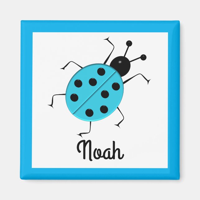 Imán lindo ladybugs, almohada de lanzamiento personaliz (Frente)