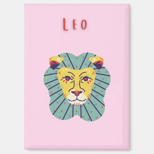 Imán Lindo Leo, zodiaco, impresión de signo estelar