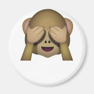 Imán Lindo no vea ninguna emoji malvada del mono