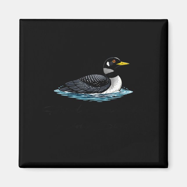 Imán Lindo Pájaro Lobo Canadiense Tonto (Frente)
