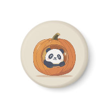 Lindo Panda de Calabaza de Halloween