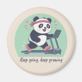 Imán Lindo Panda Motivacional en Cinta de Correr