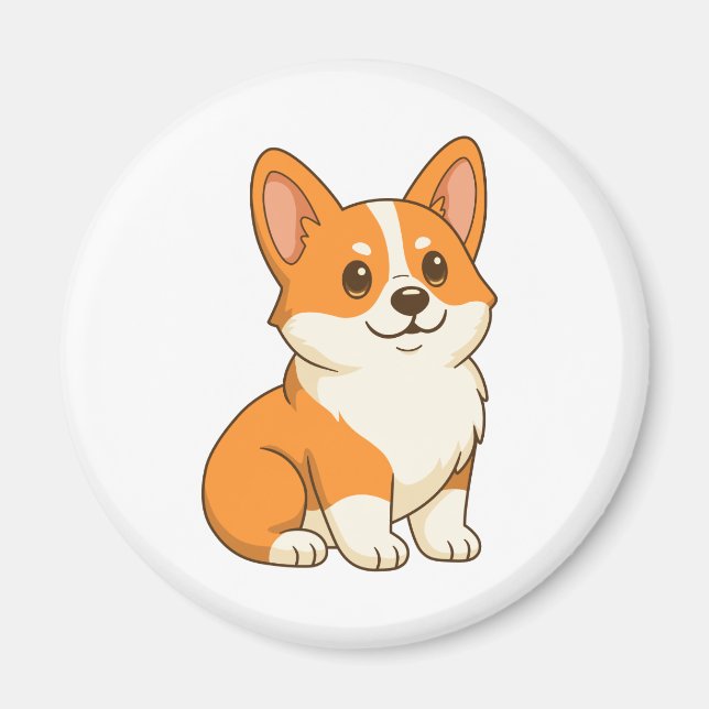 Imán Lindo perro Corgi (Frente)