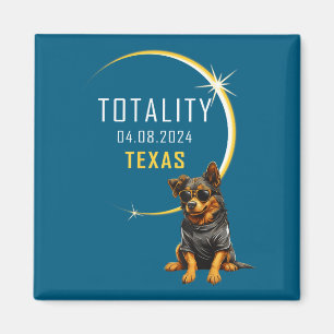 Imán Lindo perro del eclipse solar total de Texas