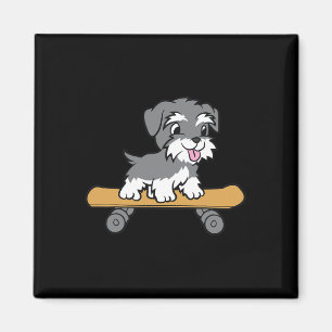 Imán Lindo perro Schnauzer patinando Schnauzer miniatur