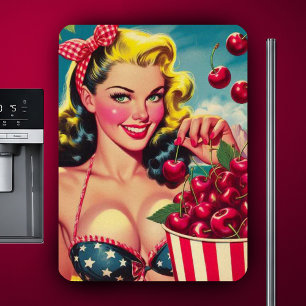 Imán Lindo Pin-up de Cereza