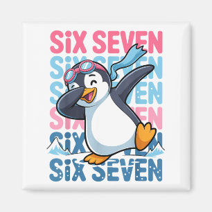 Imán Lindo pingüino divertido de Navidad haciendo Dabbi