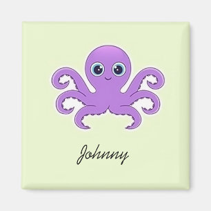 Imán Lindo pulpo morado verde