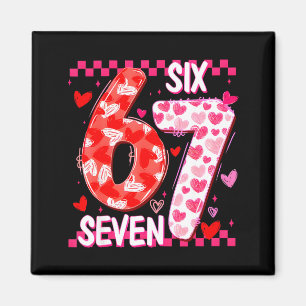 Imán Lindo Rosa 67 San Valentín Seis Siete Meme Diverti