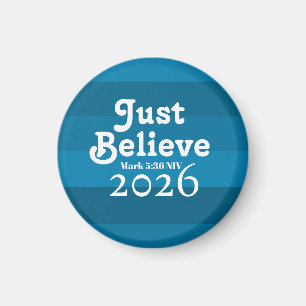Imán Lindo Solo Cree Fe Tonos de Azul 2026