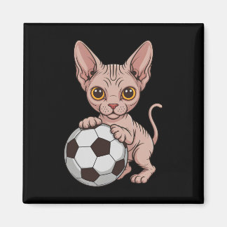 Imán Lindo Sphynx de fútbol Solo chica que ama gatos pe
