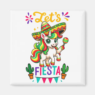 Imán Lindo Unicornio Cinco De Mayo Vamos Fiesta Mexican