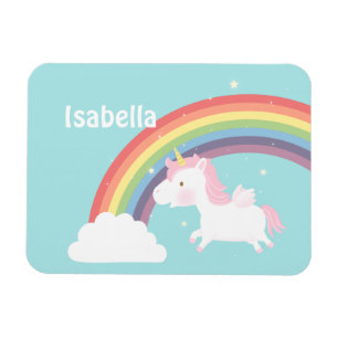 Imán Lindo Unicornio Volador Arcoíris Para Niñas