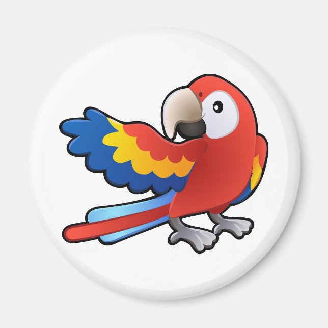 Imán lindo y amigable Macaw Parrot (Frente)