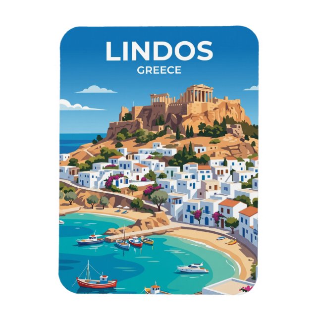 Imán Lindos Grecia (Vertical)