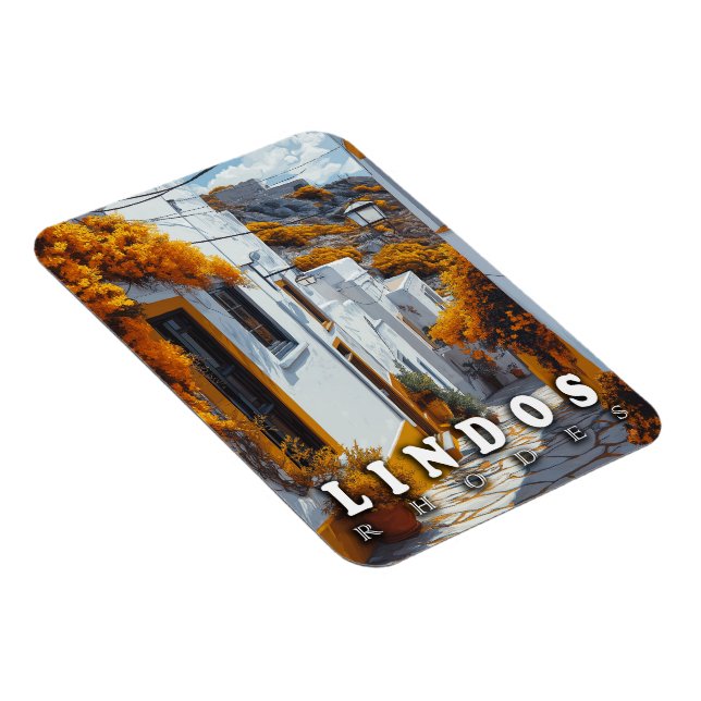 Imán Lindos, Rodas : Arquitectura Griega Vintage (Lado Derecho)