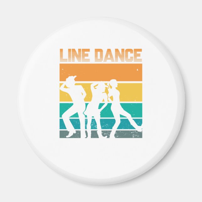 Imán Line Dance Country Dance Line Dancing Country Gift (Frente)
