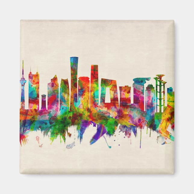 Imán Línea aérea de Beijing China (Frente)