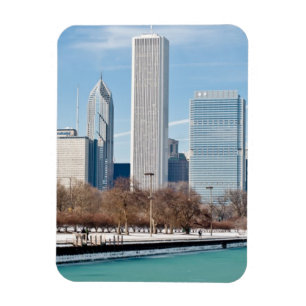 Imán Línea aérea de Chicago a través del lago Michigan 
