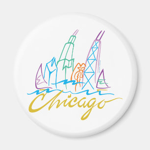 Imán Línea aérea de Chicago Windy City