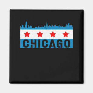 Imán Línea aérea de la bandera de Chicago