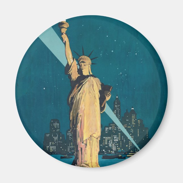 Imán Línea aérea de la ciudad de Nueva York para la lib (Frente)