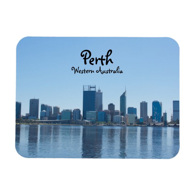 Imán Línea aérea de la ciudad de Perth durante el día (Horizontal)