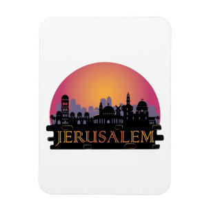 Imán Línea aérea de la ciudad vieja de Jerusalén - Viaj