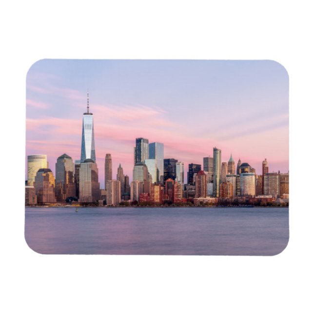 Imán Línea aérea de la noche de Nueva York (Horizontal)