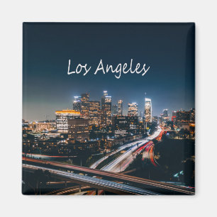 Imán Línea aérea de Los Ángeles California en la noc