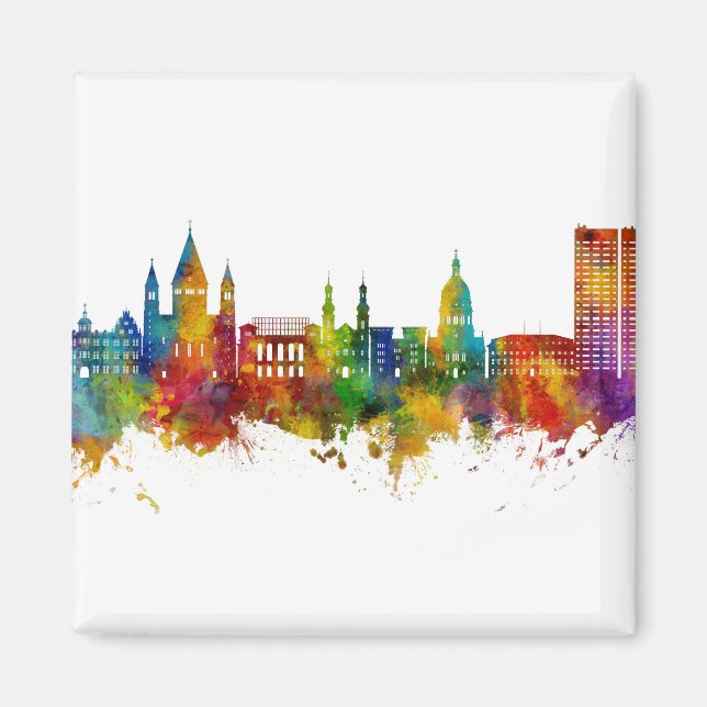 Imán Línea aérea de Mainz Alemania (Frente)